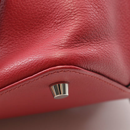ツールボックス20 ハンドバッグ エバーカラー レッド シルバー金具 2WAY A刻印 エルメス バッグ HERMES