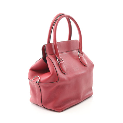 ツールボックス20 ハンドバッグ エバーカラー レッド シルバー金具 2WAY A刻印 エルメス バッグ HERMES