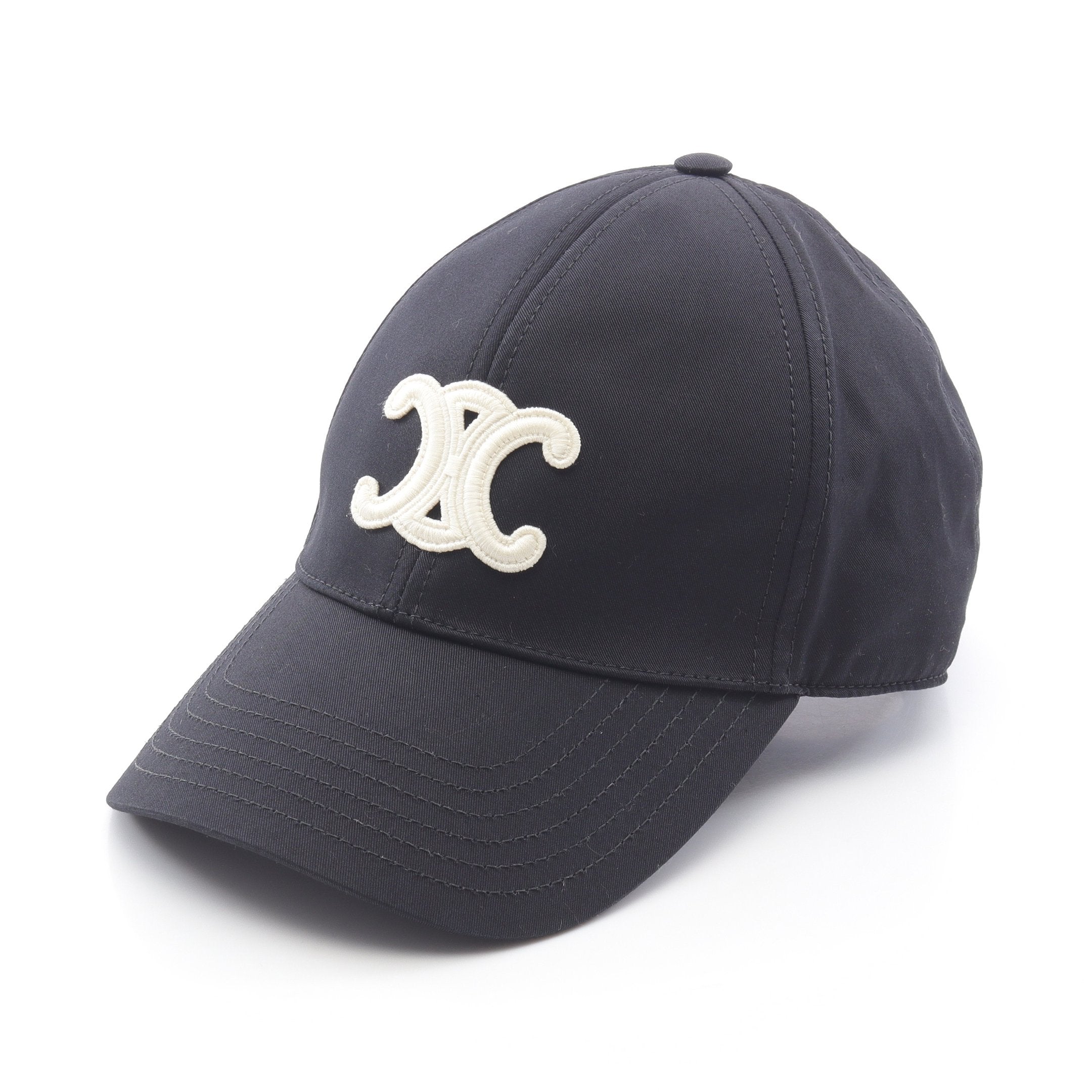 CELINE トリオンフ ベースボールキャップ / コットン ブラック