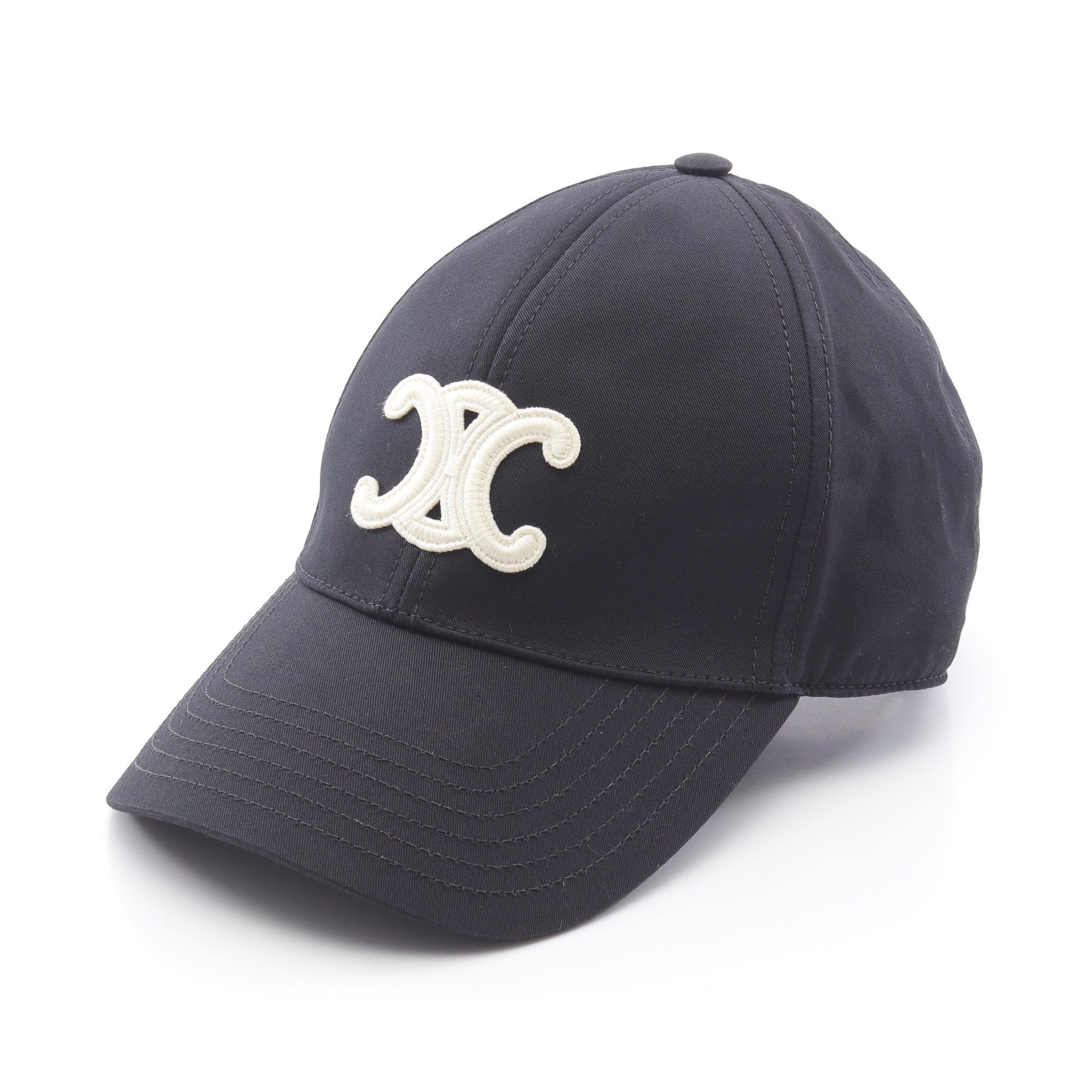 トリオンフ ベースボールキャップ 帽子 コットン ブラック オフ  