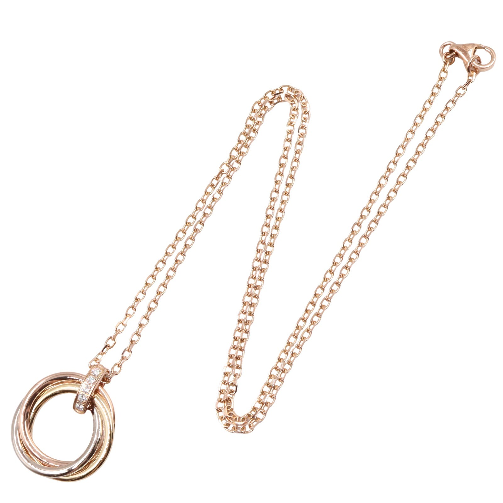 トリニティ ネックレス ダイヤ ネックレス K18（イエローゴールド