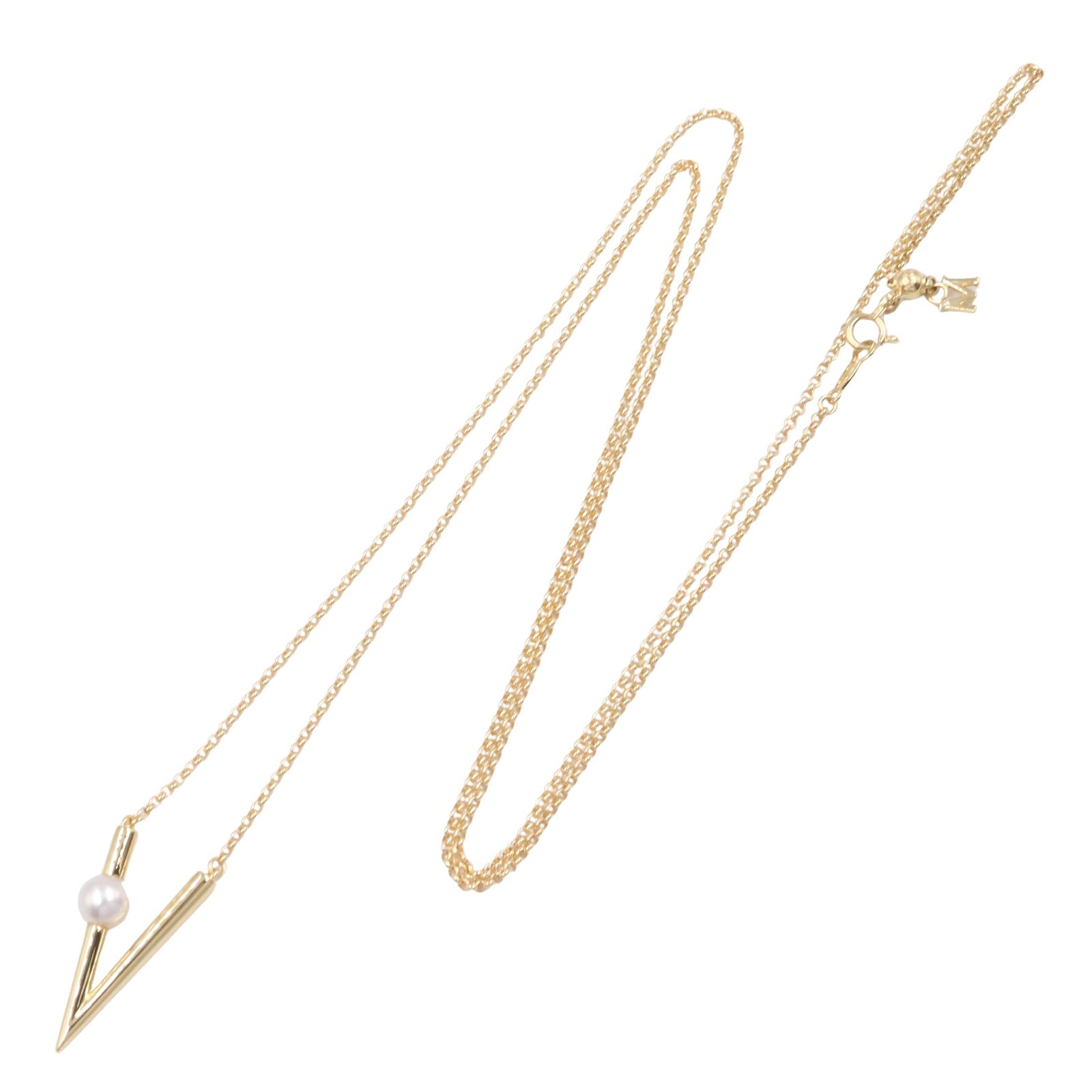 Vコード パール ネックレス ネックレス K18（イエローゴールド） パール ホワイト ミキモト アクセサリー MIKIMOTO