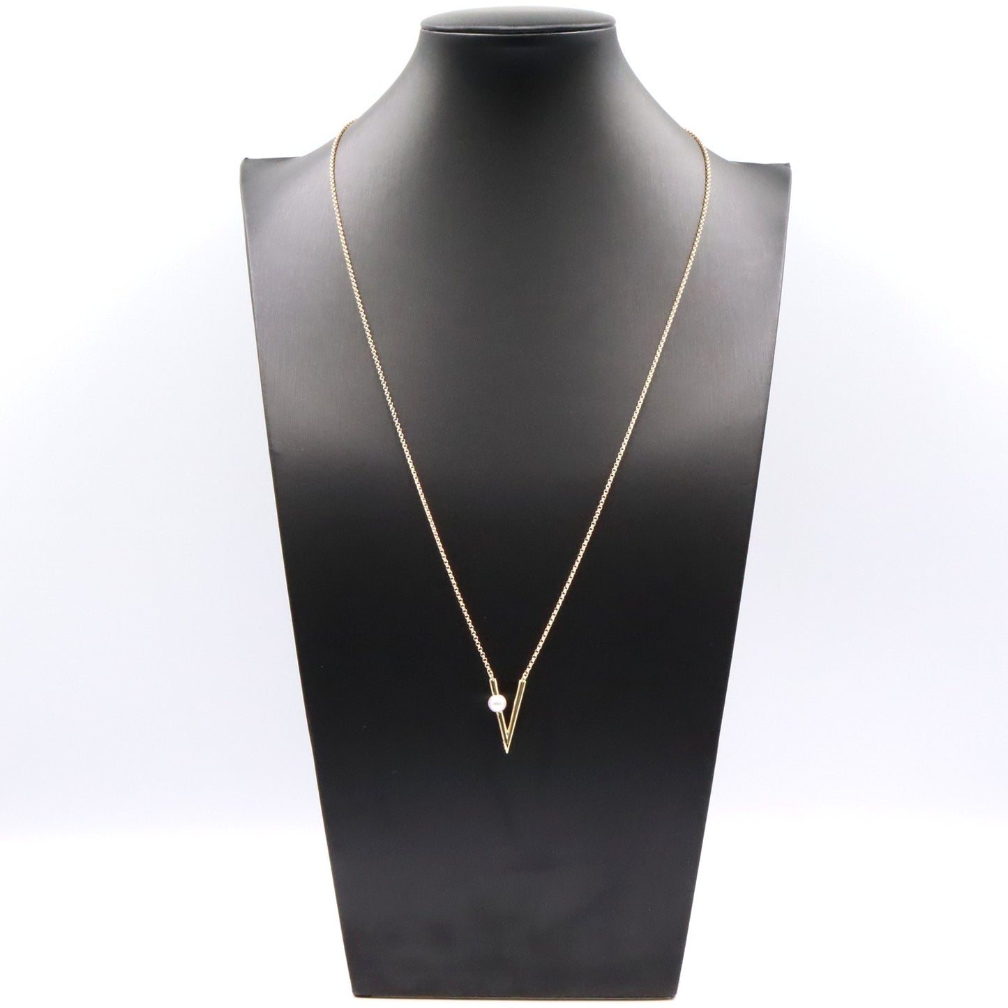 Vコード パール ネックレス ネックレス K18（イエローゴールド） パール ホワイト ミキモト アクセサリー MIKIMOTO