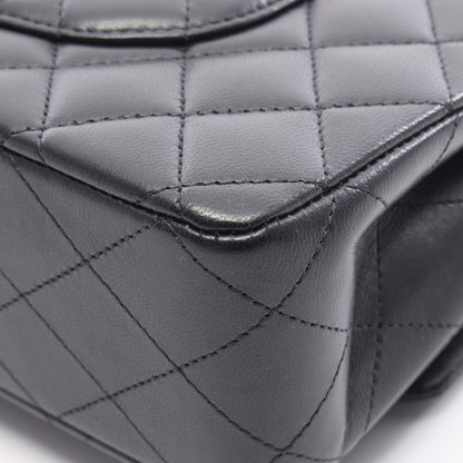 マトラッセ Wフラップ Wチェーンショルダーバッグ ラムスキン ブラック ゴールド金具 シャネル バッグ CHANEL