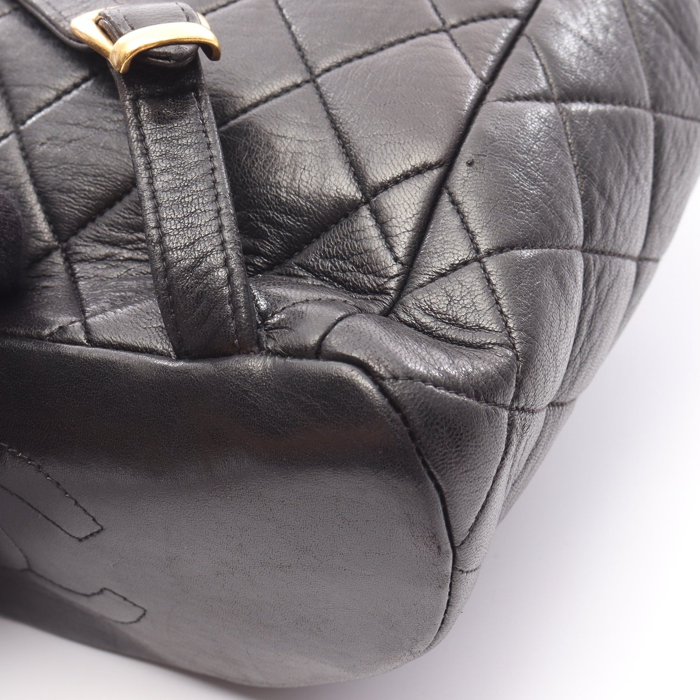 マトラッセ バックパック リュックサック ラムスキン ブラック ゴールド金具 シャネル バッグ CHANEL