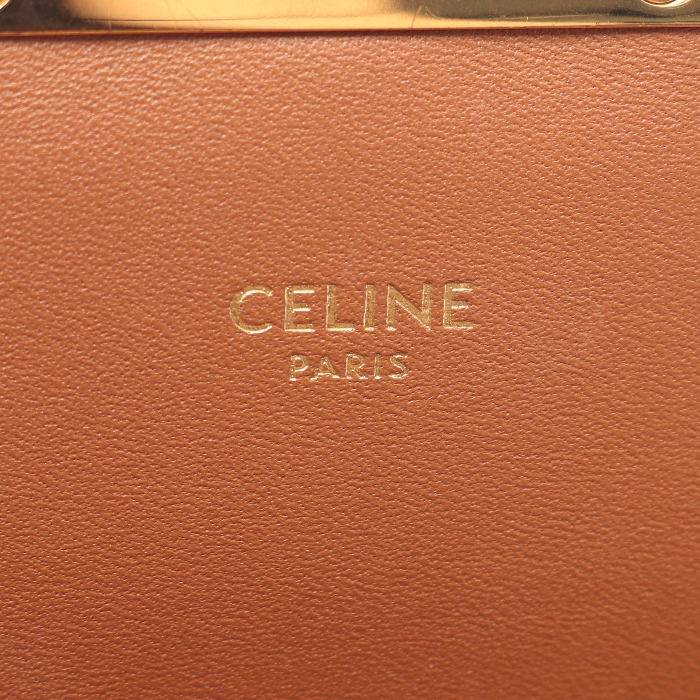 ティーン トリオンフ ショルダーバッグ PVC レザー ブラック ブラウン セリーヌ バッグ CELINE