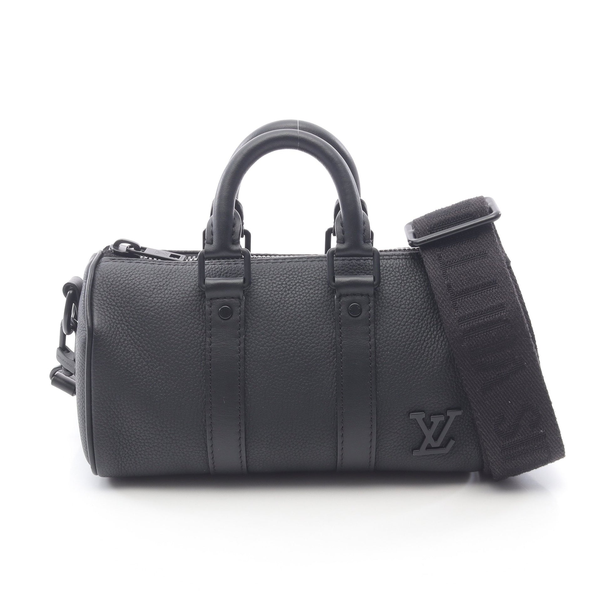 キーポルXS LVアエログラム ハンドバッグ レザー ブラック 2WAY ルイヴィトン バッグ LOUIS VUITTON