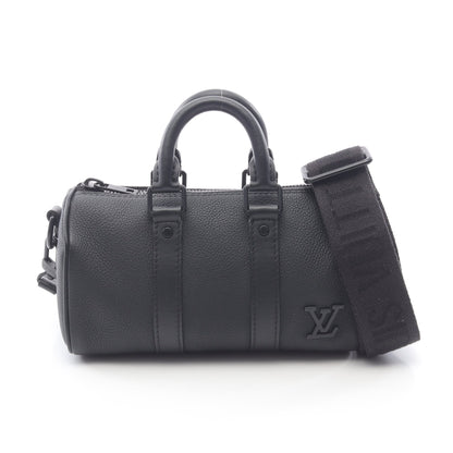 キーポルXS LVアエログラム ハンドバッグ レザー ブラック 2WAY ルイヴィトン バッグ LOUIS VUITTON