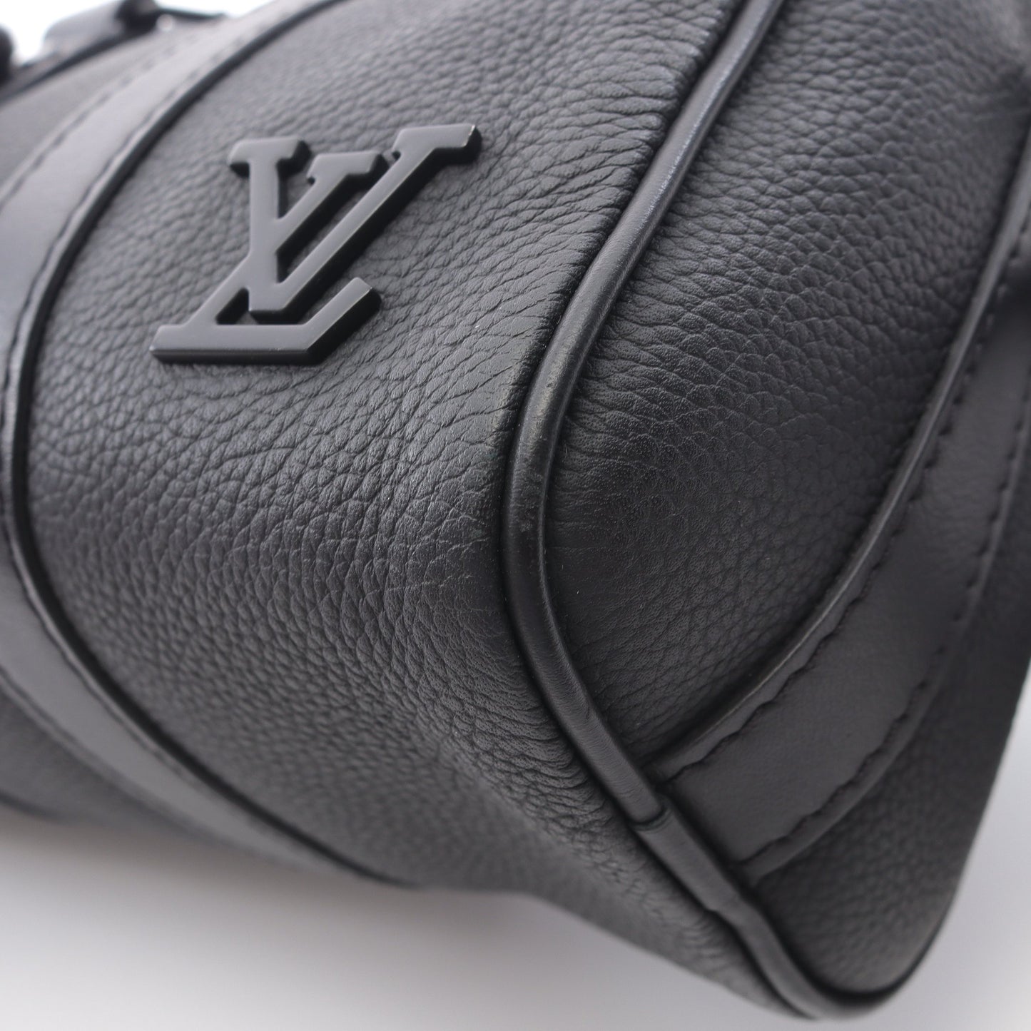 キーポルXS LVアエログラム ハンドバッグ レザー ブラック 2WAY ルイヴィトン バッグ LOUIS VUITTON