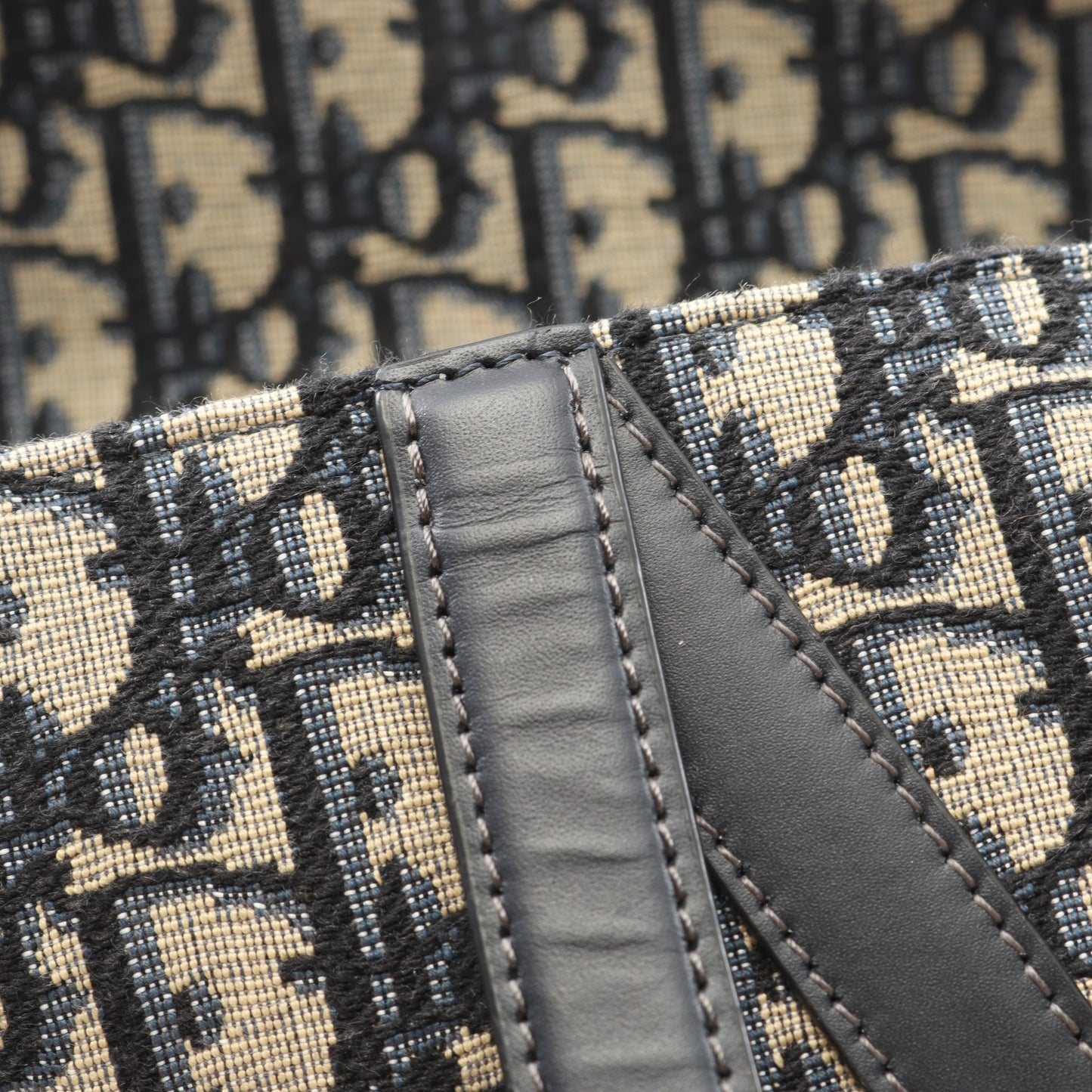 サドルバッグ オブリークジャカード ハンドバッグ キャンバス レザー ベージュ ネイビー ブラック 2WAY クリスチャンディオール バッグ Christian Dior