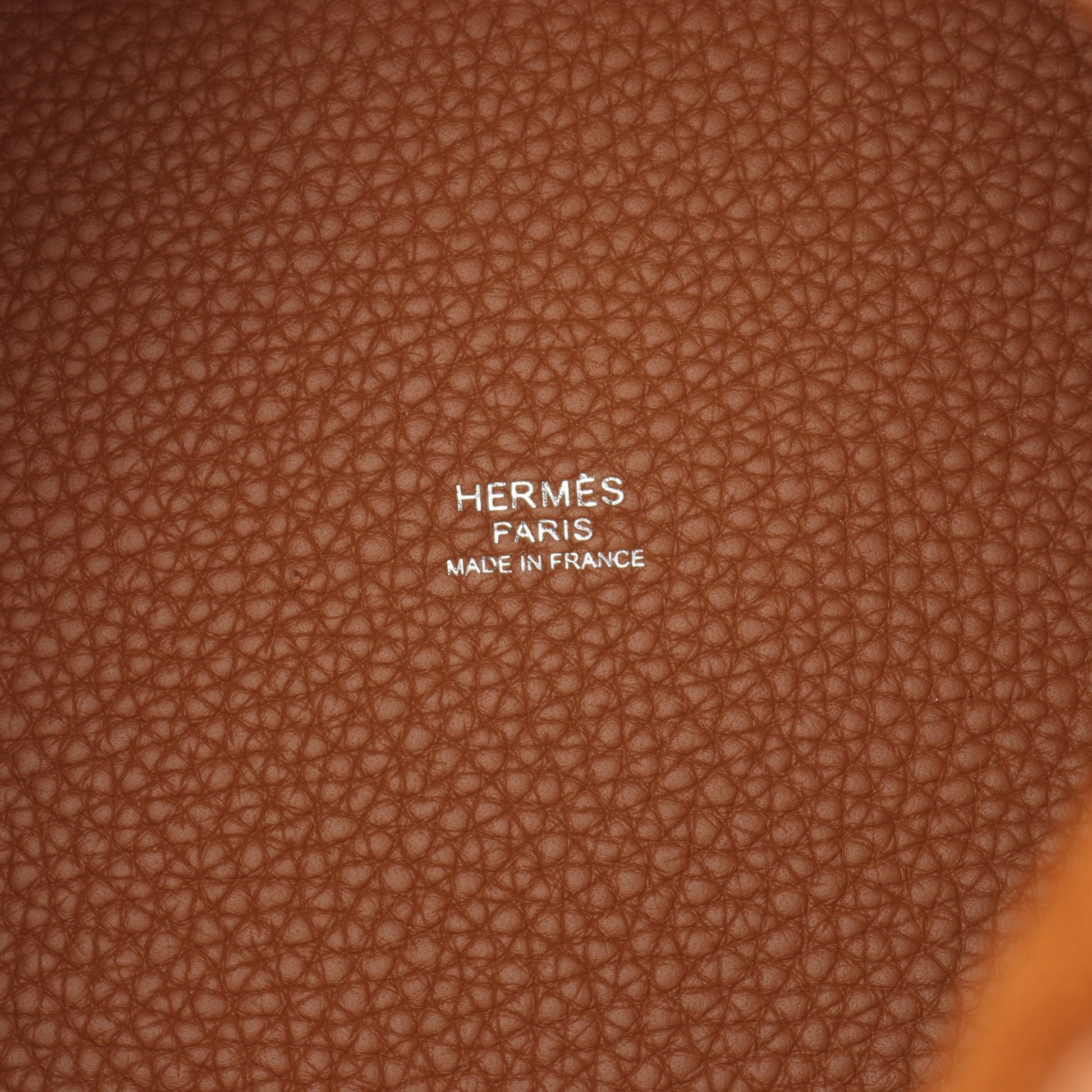 ピコタンロックPM ゴールド ハンドバッグ トリヨンクレマンス ブラウン シルバー金具 Z刻印 エルメス バッグ HERMES