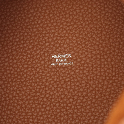 ピコタンロックPM ゴールド ハンドバッグ トリヨンクレマンス ブラウン シルバー金具 Z刻印 エルメス バッグ HERMES