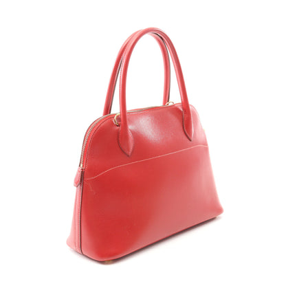 ボリード27 ルージュヴィフ ハンドバッグ ボックスカーフ レッド ゴールド金具 2WAY ○W刻印 エルメス バッグ HERMES