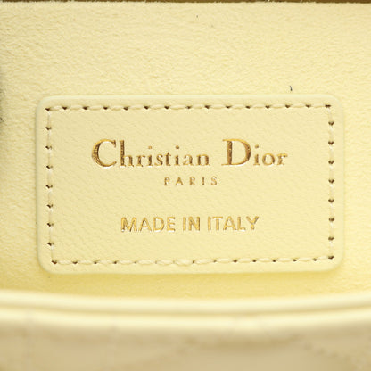 Lady D-Joy スモール カナージュ ハンドバッグ レザー ライトイエロー 3WAY クリスチャンディオール バッグ Christian Dior