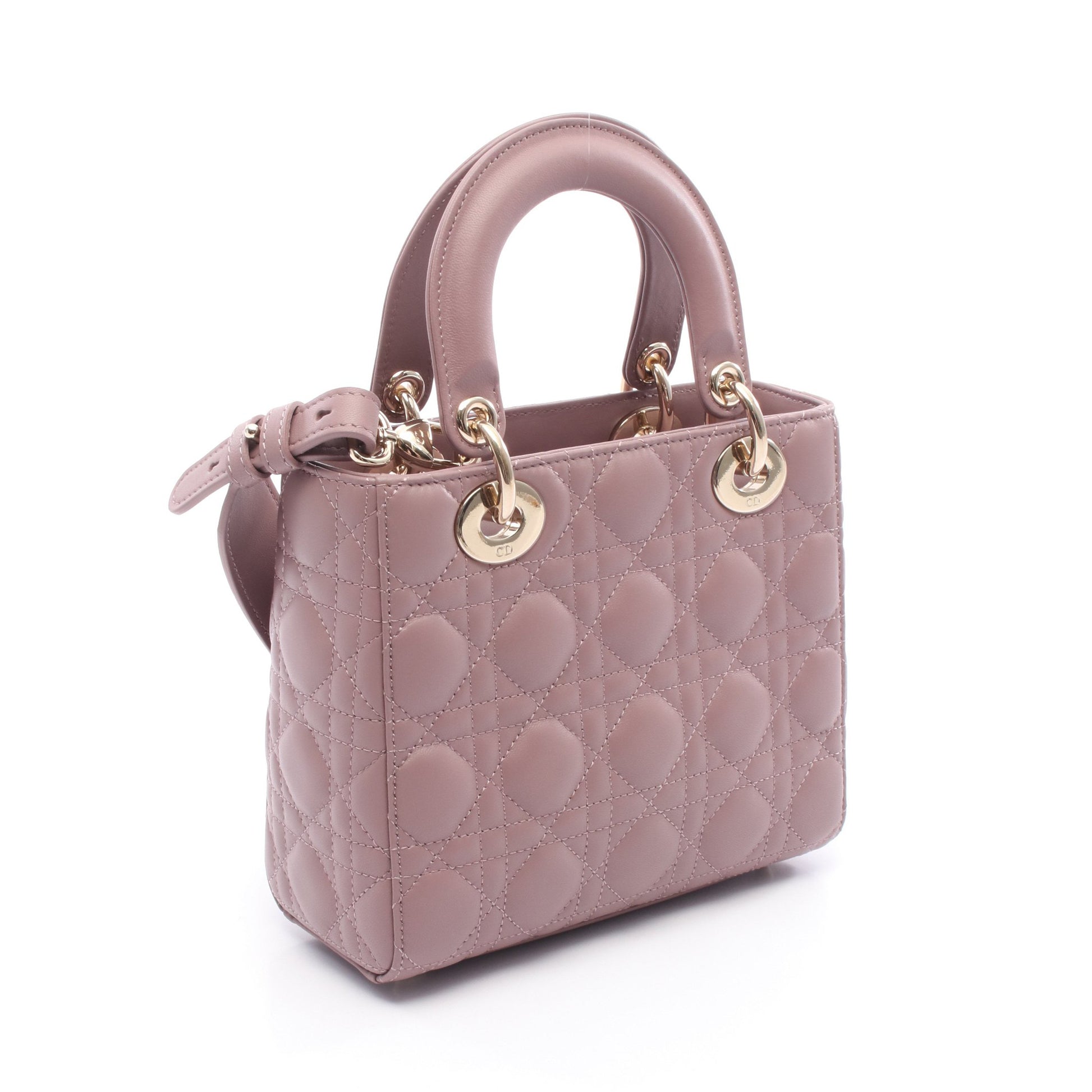 レディディオール スモール ハンドバッグ レザー ダスティピンク 2WAY クリスチャンディオール バッグ Christian Dior
