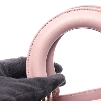 レディディオール スモール ハンドバッグ レザー ダスティピンク 2WAY クリスチャンディオール バッグ Christian Dior