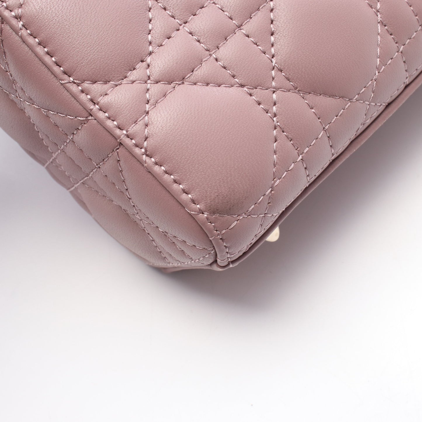 レディディオール スモール ハンドバッグ レザー ダスティピンク 2WAY クリスチャンディオール バッグ Christian Dior