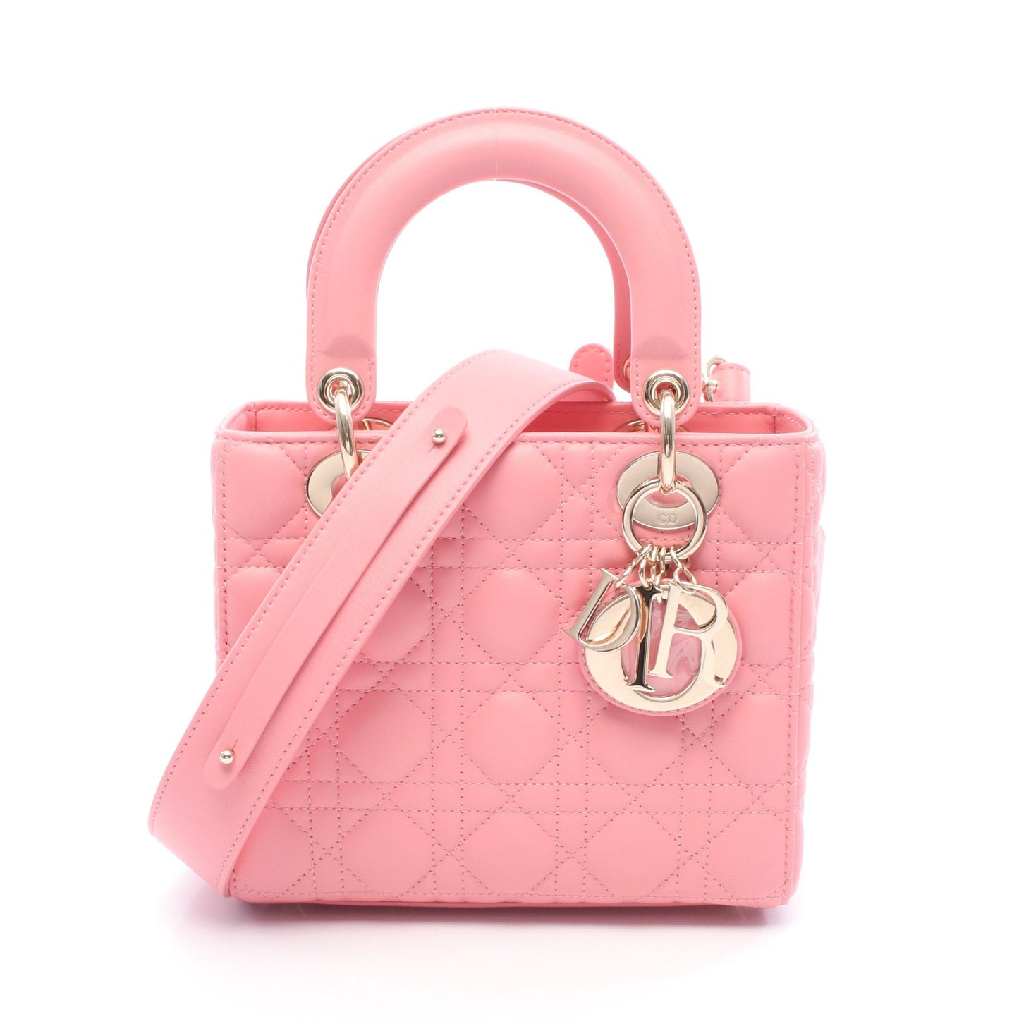 レディディオール スモール ハンドバッグ レザー ピンク 2WAY クリスチャンディオール バッグ Christian Dior