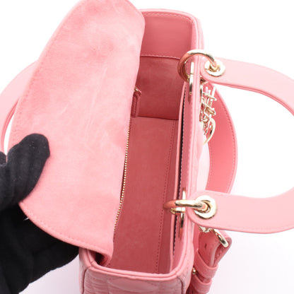 レディディオール スモール ハンドバッグ レザー ピンク 2WAY クリスチャンディオール バッグ Christian Dior