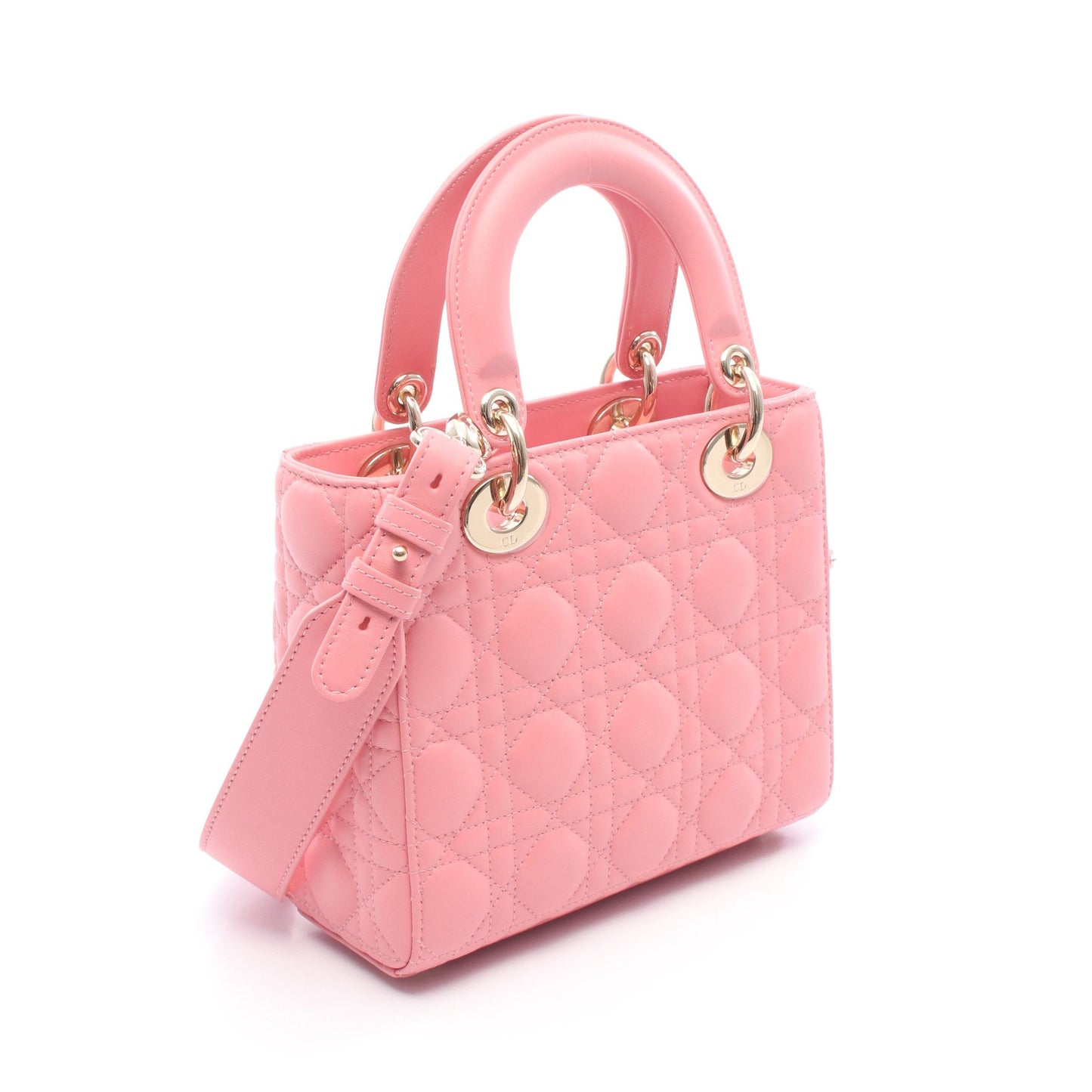 レディディオール スモール ハンドバッグ レザー ピンク 2WAY クリスチャンディオール バッグ Christian Dior
