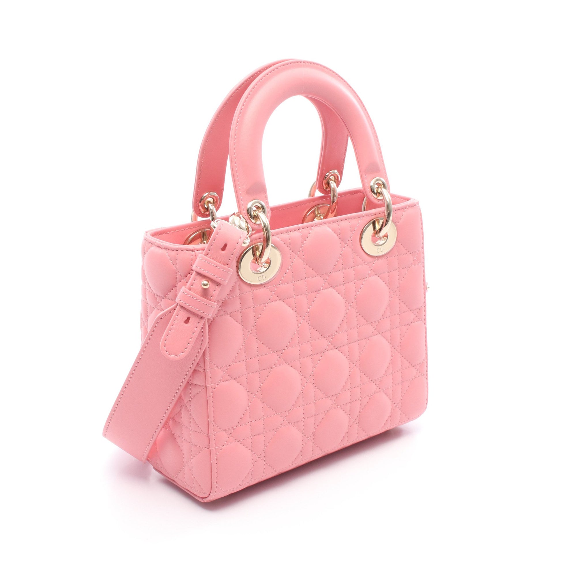 レディディオール スモール ハンドバッグ レザー ピンク 2WAY クリスチャンディオール バッグ Christian Dior