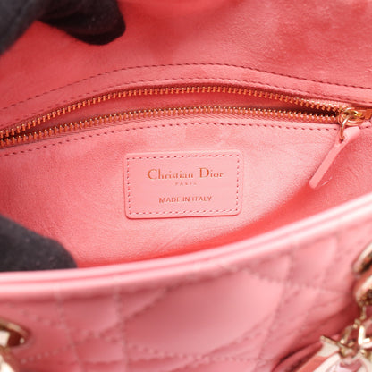 レディディオール スモール ハンドバッグ レザー ピンク 2WAY クリスチャンディオール バッグ Christian Dior