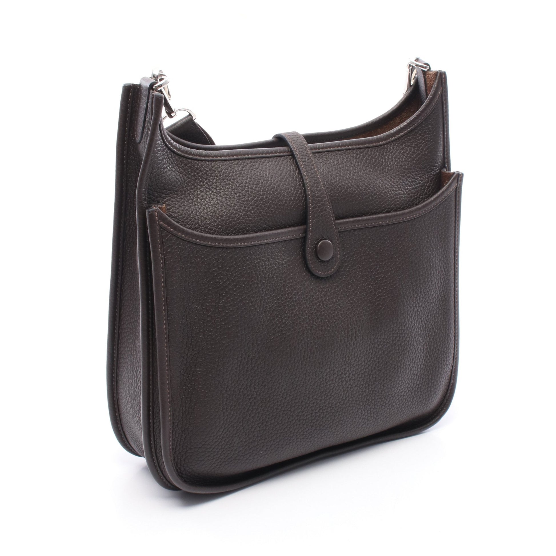 エヴリンTPM エベンヌ ショルダーバッグ トリヨンクレマンス ダークブラウン シルバー金具 Z刻印 エルメス バッグ HERMES