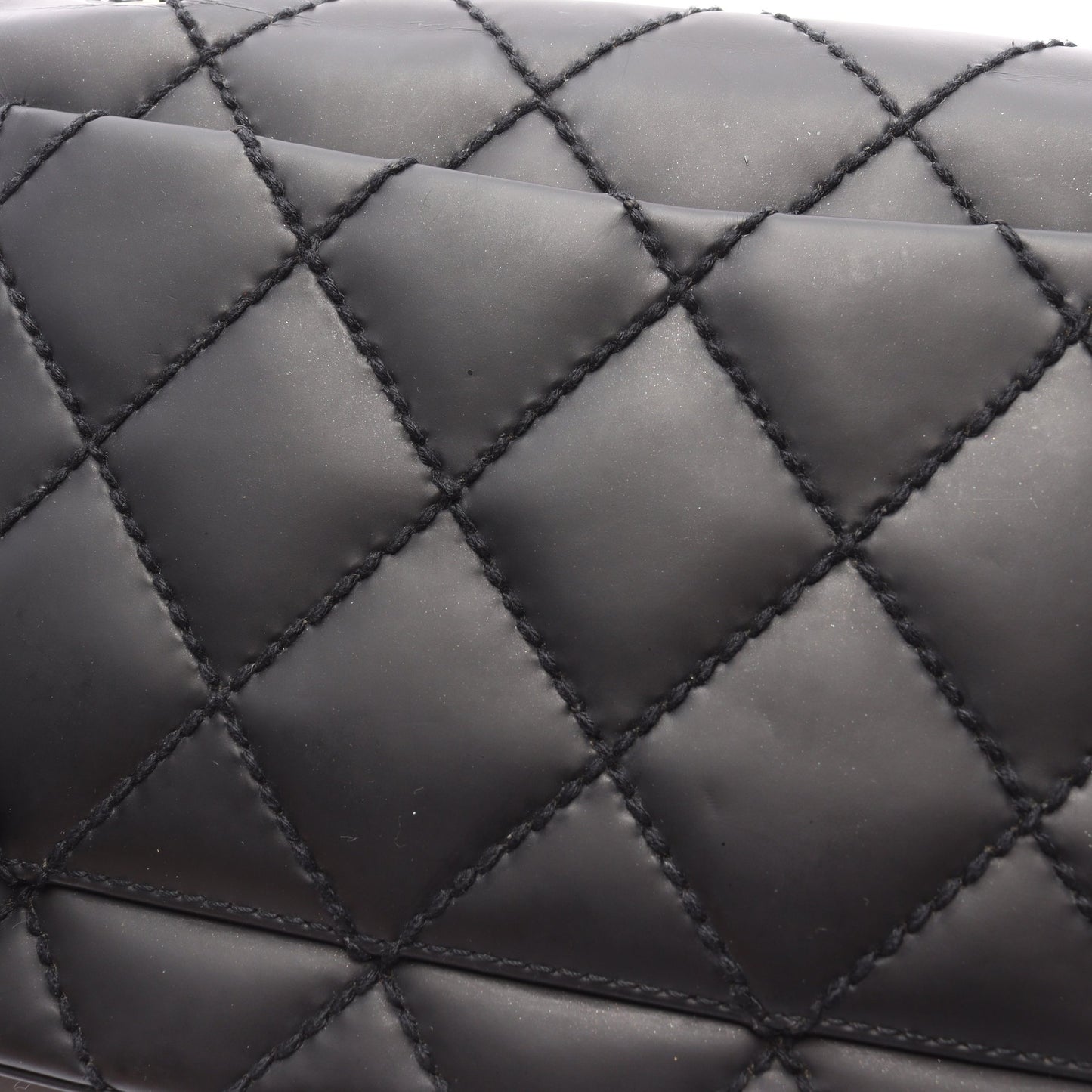 ワイルドステッチ Wチェーンショルダーバッグ レザー ブラック ゴールド金具 シャネル バッグ CHANEL