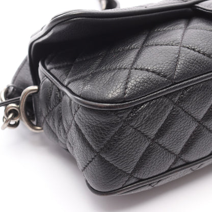 マトラッセ チェーンショルダーバッグ キャビアスキン ブラック シルバー金具 シャネル バッグ CHANEL