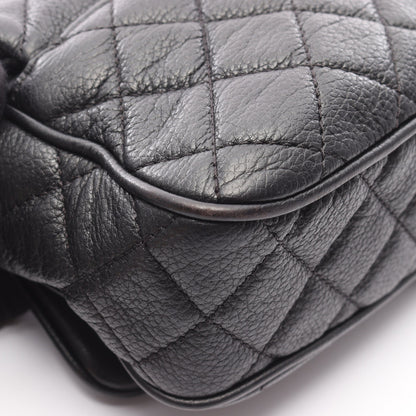 マトラッセ チェーンショルダーバッグ キャビアスキン ブラック シルバー金具 シャネル バッグ CHANEL