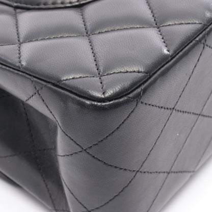 デカマトラッセ30 クラシック ラージ Wフラップ Wチェーンショルダーバッグ レザー ブラック シルバー金具 シャネル バッグ CHANEL