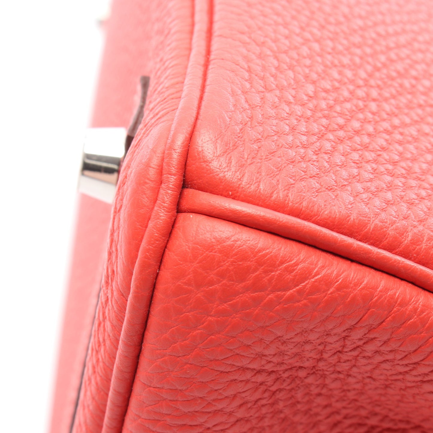 バーキン30 ルージュピヴォワンヌ ハンドバッグ トゴ レッド シルバー金具 □R刻印 エルメス バッグ HERMES