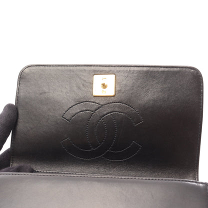 ミニマトラッセ フルフラップ チェーンショルダーバッグ ラムスキン ブラック ゴールド金具 シャネル バッグ CHANEL
