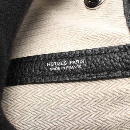 ガーデンパーティPM ハンドバッグ トートバッグ ネゴンダ ブラック シルバー金具 C刻印 エルメス バッグ HERMES