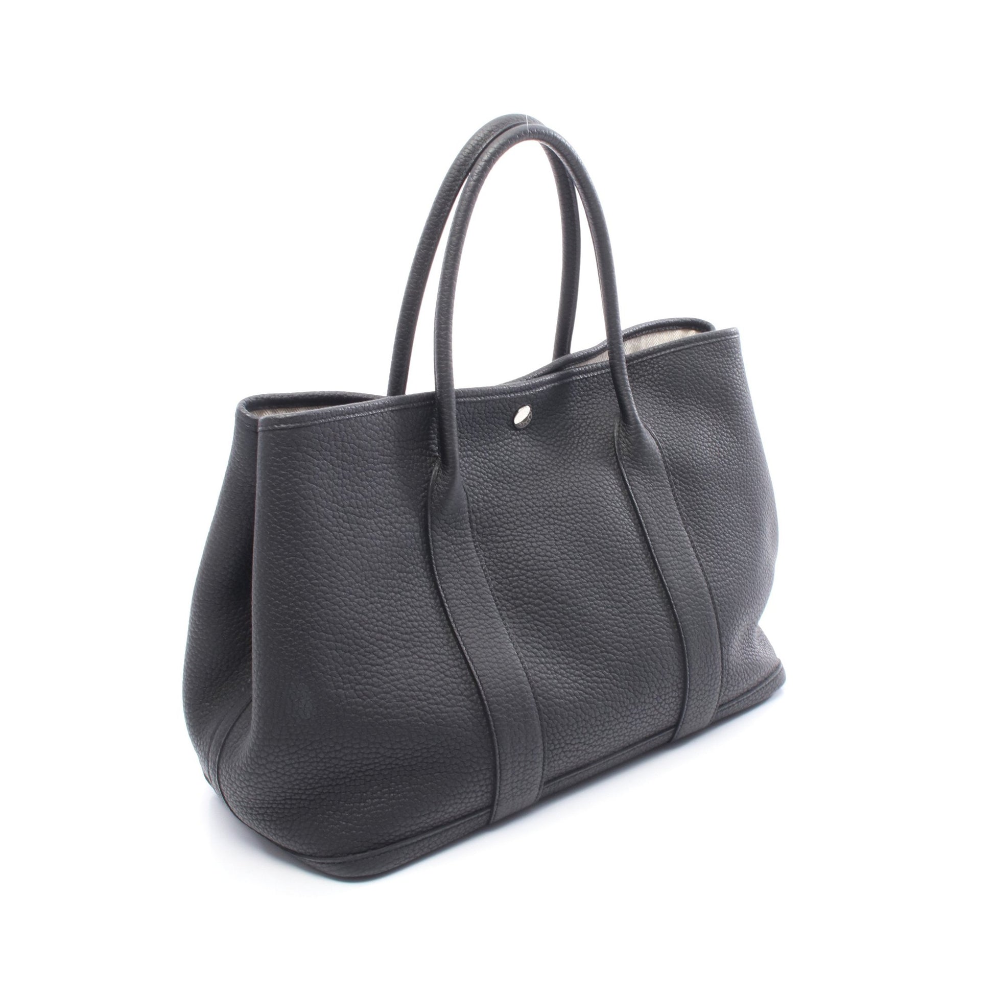ガーデンパーティPM ハンドバッグ トートバッグ ネゴンダ ブラック シルバー金具 C刻印 エルメス バッグ HERMES