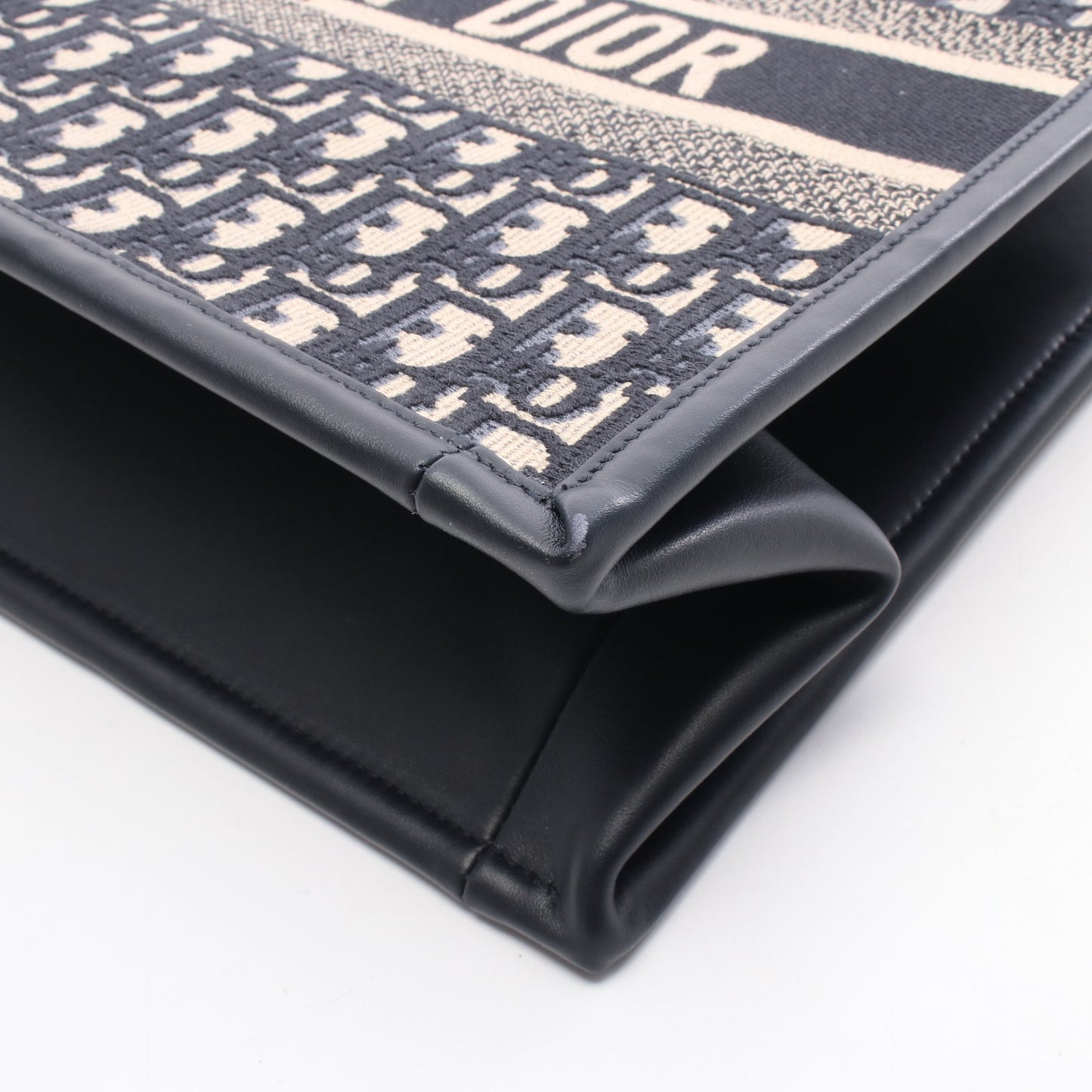 BOOK TOTE ブックトート ミディアム オブリーク ハンドバッグ トートバッグ キャンバス レザー ネイビー ベージュ 2WAY クリスチャンディオール バッグ Christian Dior