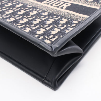 BOOK TOTE ブックトート ミディアム オブリーク ハンドバッグ トートバッグ キャンバス レザー ネイビー ベージュ 2WAY クリスチャンディオール バッグ Christian Dior