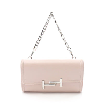ダブルT チェーンハンドバッグ レザー ライトピンク トッズ バッグ TOD'S