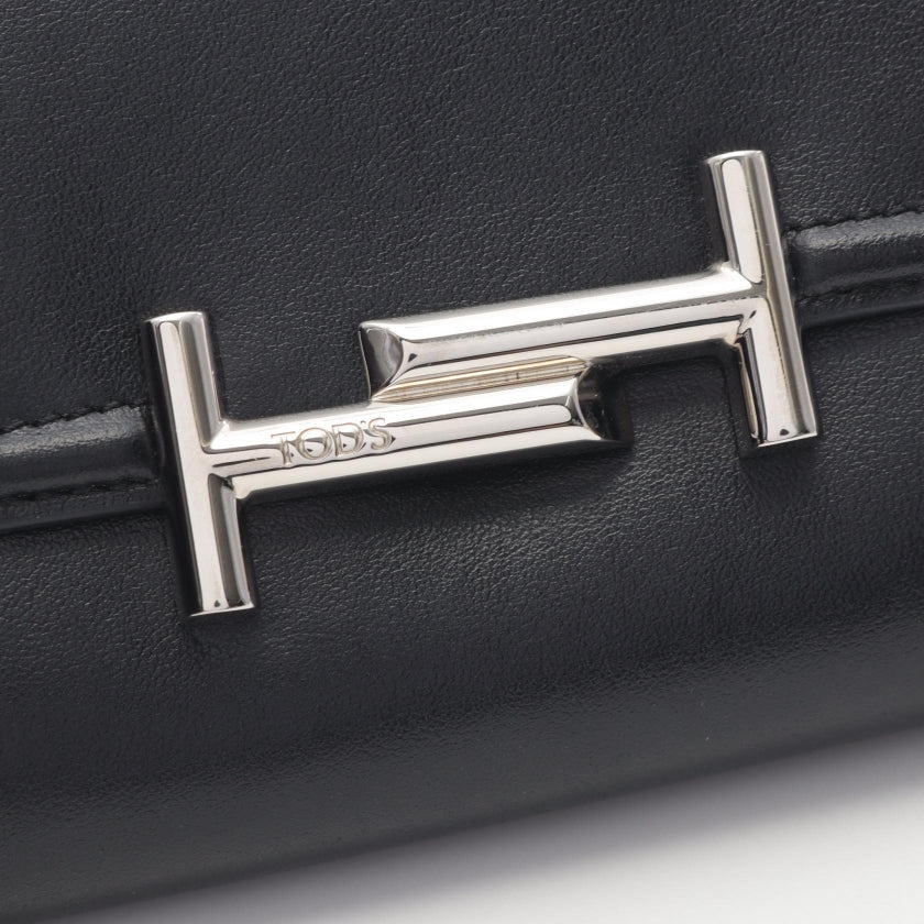 ダブルT チェーンハンドバッグ レザー ブラック トッズ バッグ TOD'S