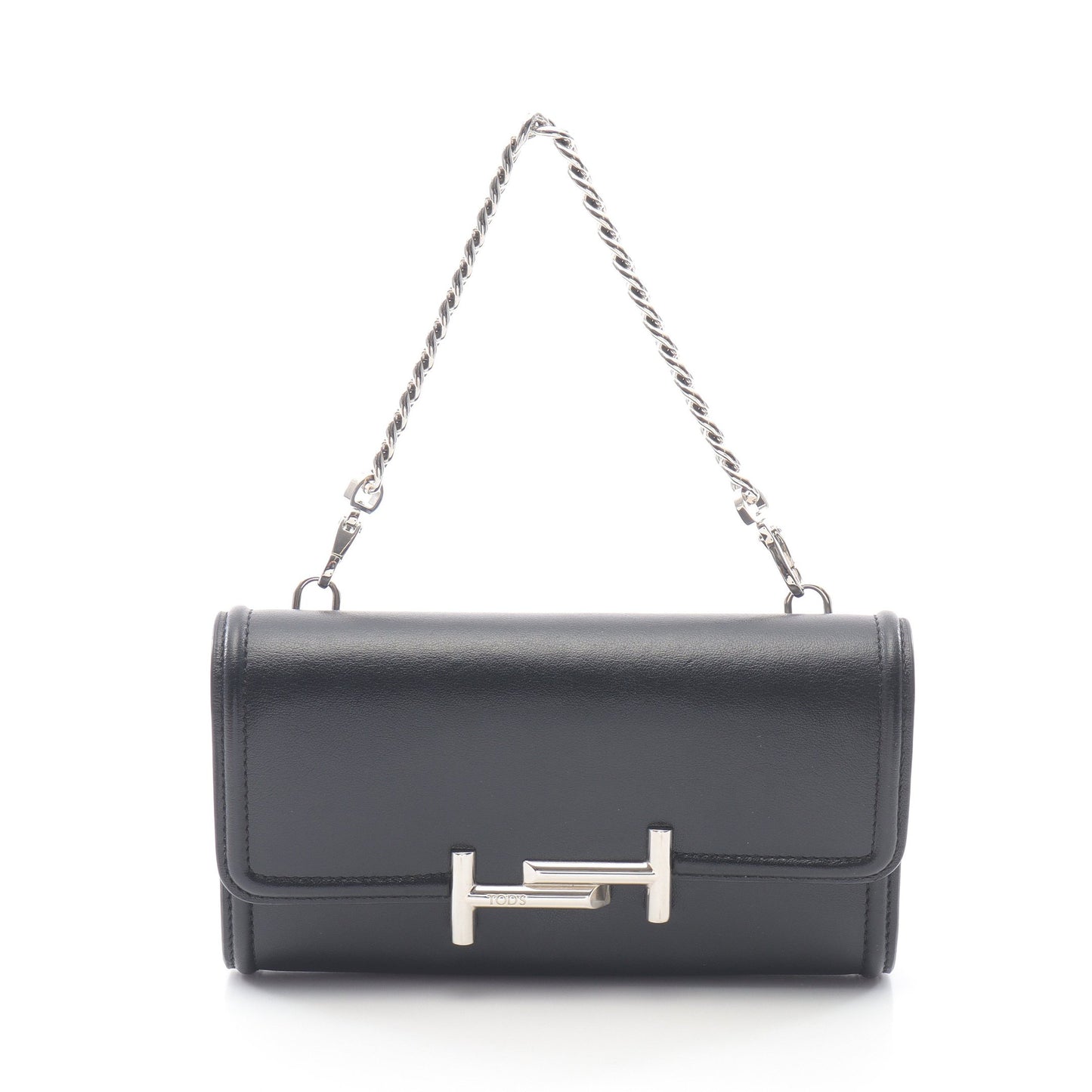 ダブルT チェーンハンドバッグ レザー ブラック トッズ バッグ TOD'S
