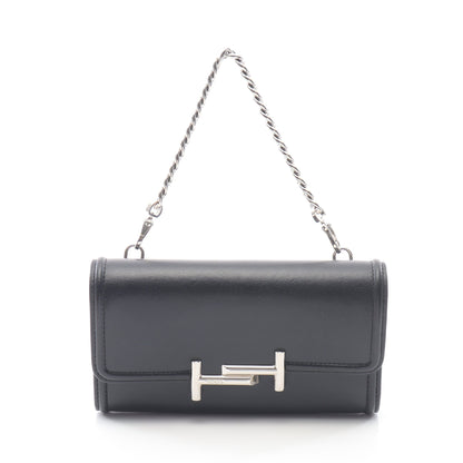 ダブルT チェーンハンドバッグ レザー ブラック トッズ バッグ TOD'S