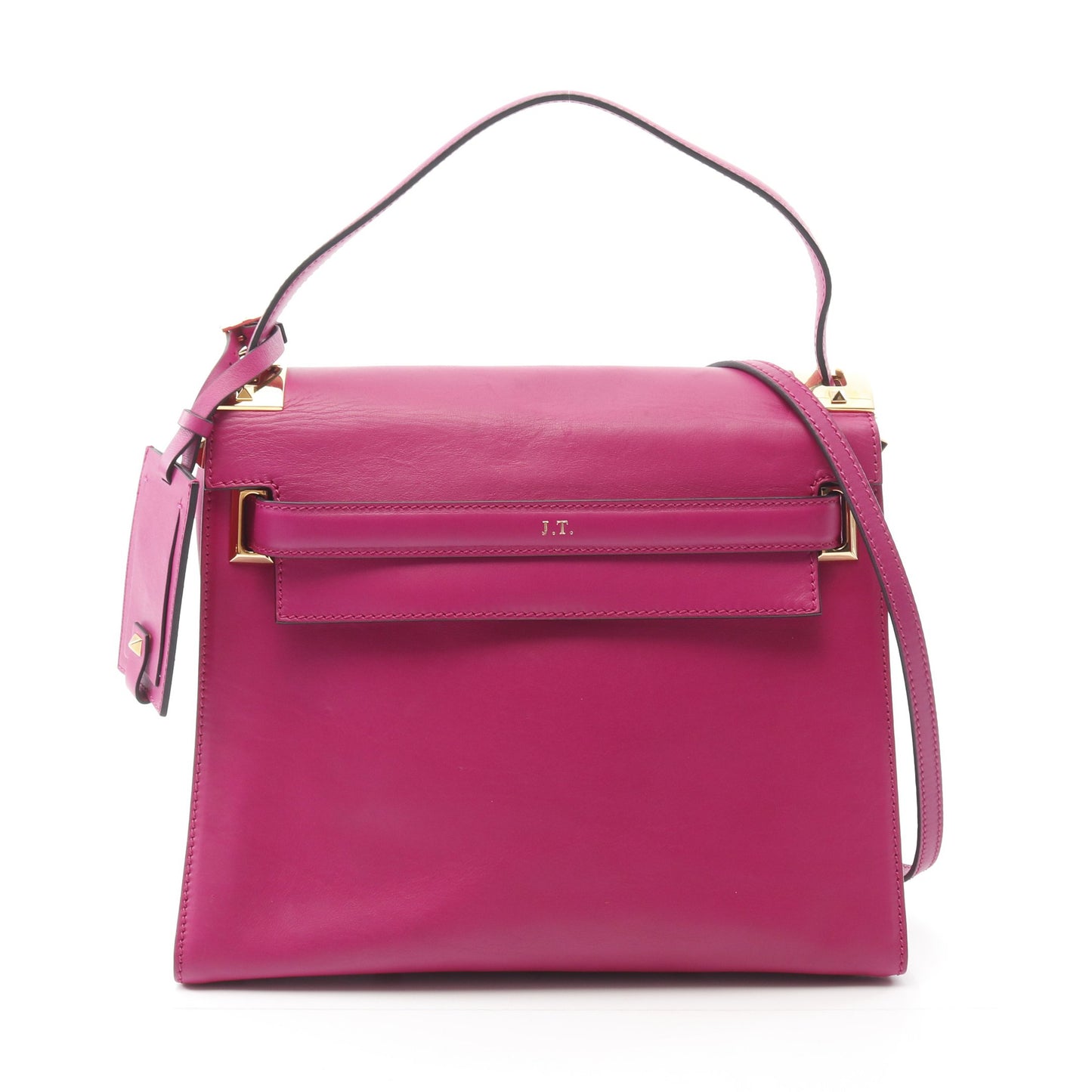 ハンドバッグ レザー ピンクパープル ロックスタッズ 2WAY ヴァレンティノ バッグ VALENTINO