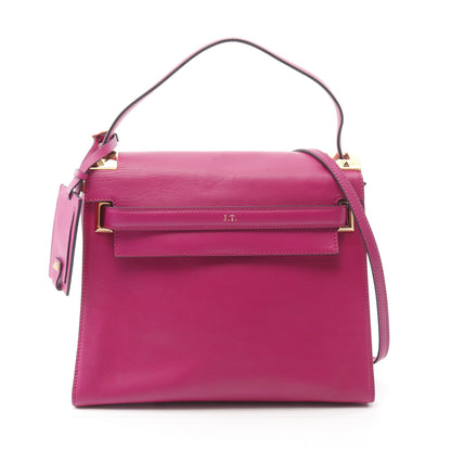 ハンドバッグ レザー ピンクパープル ロックスタッズ 2WAY ヴァレンティノ バッグ VALENTINO