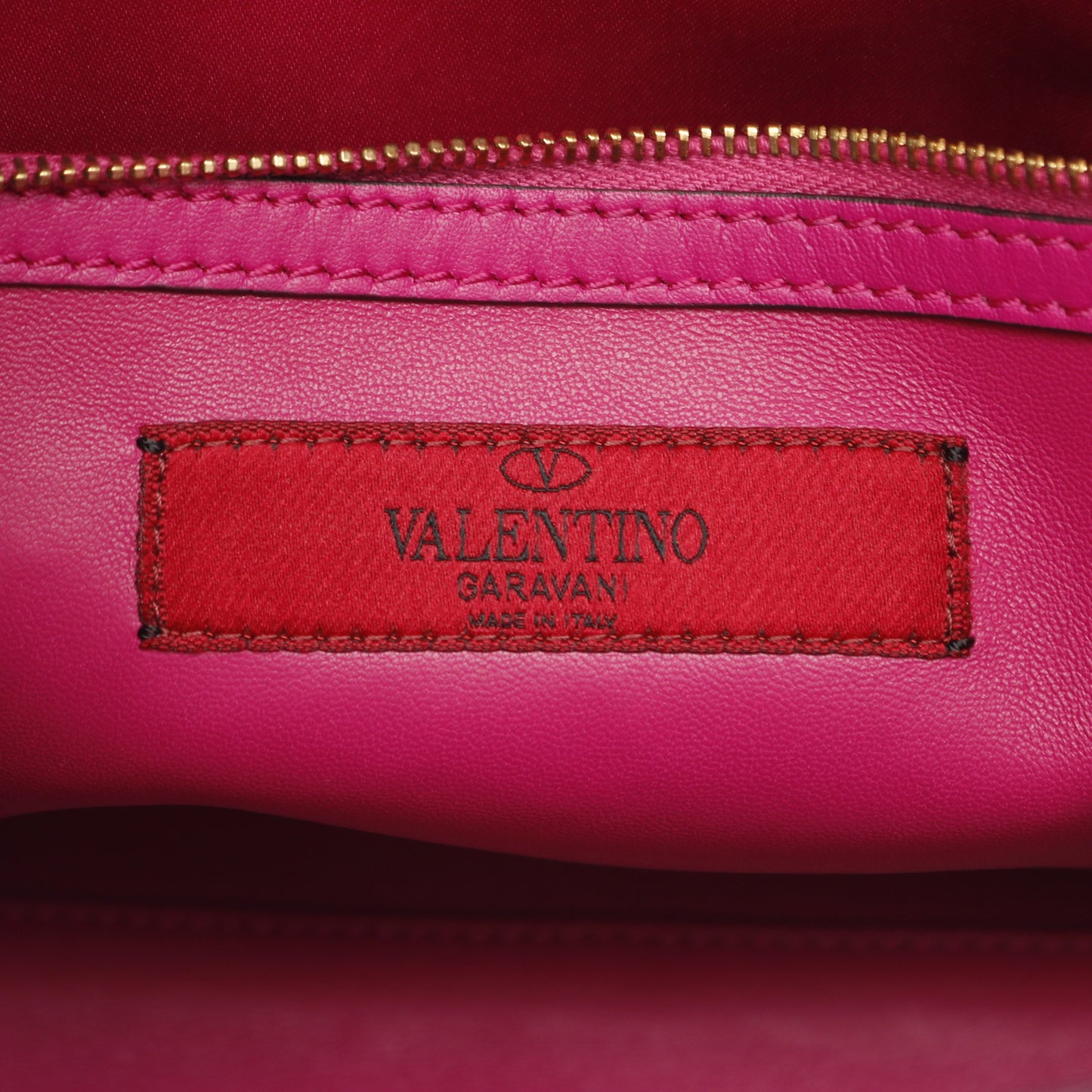 ハンドバッグ レザー ピンクパープル ロックスタッズ 2WAY ヴァレンティノ バッグ VALENTINO