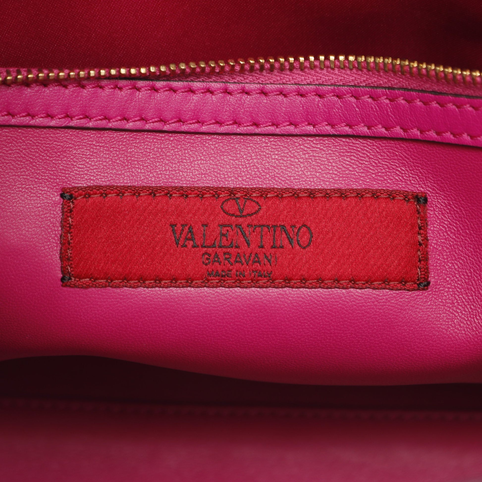 ハンドバッグ レザー ピンクパープル ロックスタッズ 2WAY ヴァレンティノ バッグ VALENTINO