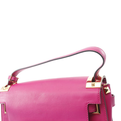 ハンドバッグ レザー ピンクパープル ロックスタッズ 2WAY ヴァレンティノ バッグ VALENTINO