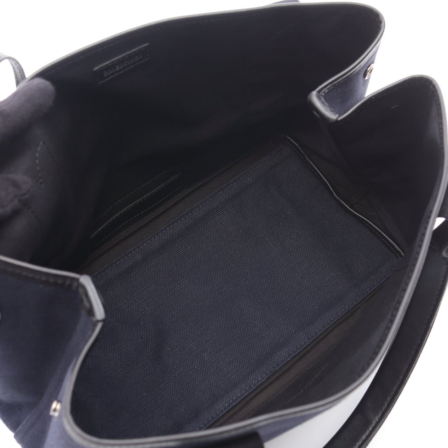 NAVY CABAS S ネイビーカバ ハンドバッグ トートバッグ キャンバス レザー ダークネイビー ブラック バレンシアガ バッグ BALENCIAGA