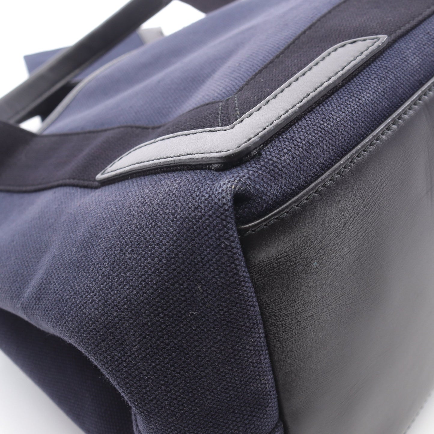 NAVY CABAS S ネイビーカバ ハンドバッグ トートバッグ キャンバス レザー ダークネイビー ブラック バレンシアガ バッグ BALENCIAGA
