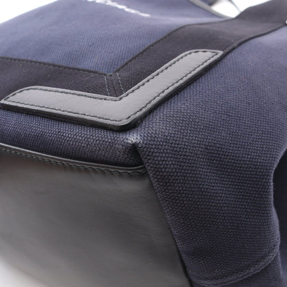 NAVY CABAS S ネイビーカバ ハンドバッグ トートバッグ キャンバス レザー ダークネイビー ブラック バレンシアガ バッグ BALENCIAGA