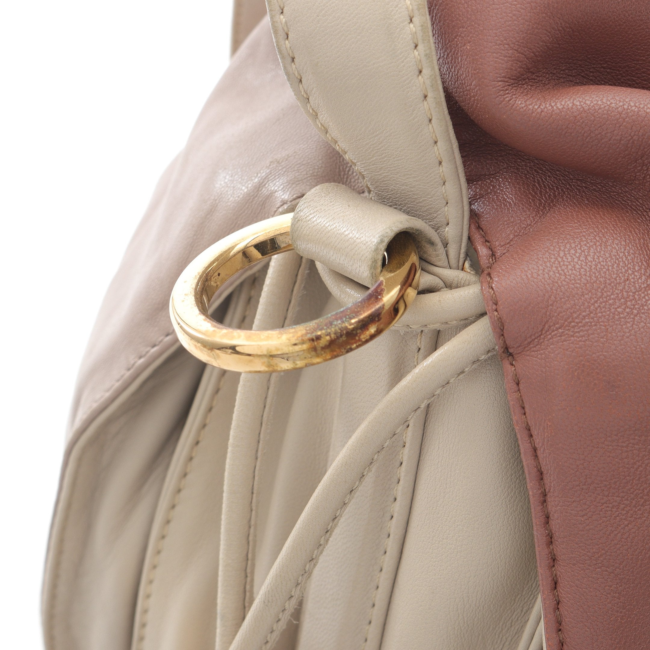 ロエベ LOEWE フラメンコ ショルダーバッグ バッグ レザー レディース ベージュ系 / ピンク系 【中古】 フラメンコ ショルダーバッグ レザー ベージュ ピンクベージュ ロエベ